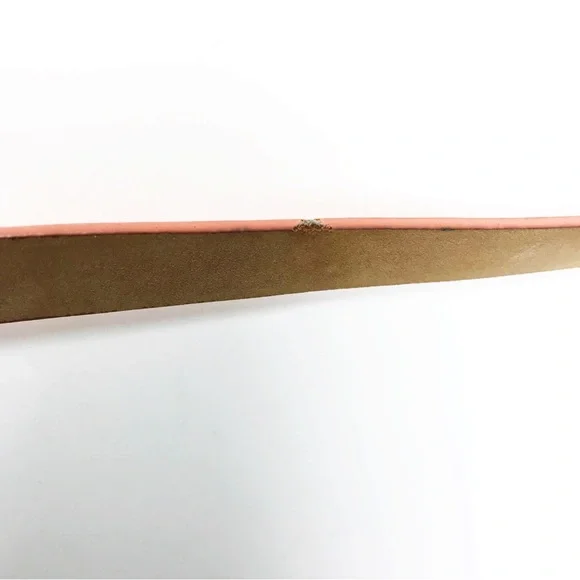 J. Crew Light Coral Patent Leather Skinny Belt Size S/M - Picture 8 of 12